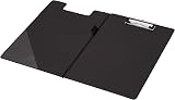 Q-Connect Foolscap A4 PVC Fold Over Clipboard Black view 1