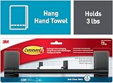 Command Bath Hand Towel Bar Matte Black 1 Bar 4 Water-Resistant Strips 1.3 kg view 2