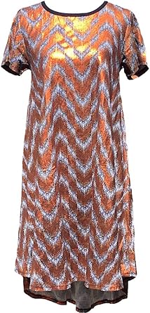 orange and silver dress