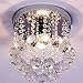 Surpars House Mini Style 1-Light Flush Mount Crystal Chandelier