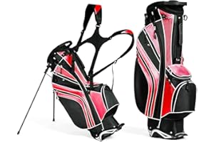 MEDIMALL Mayjooy Golf Stand Bag, Portable Carry Golf Bag w/Ergonomic Dual Straps & 6 Way Top Divider, Lightweight Carry Organizer Pocket w/Umbrella Ring, Ideal for Men & Women