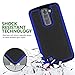 Fotosuncy Compatible for LG K10 2016 Case, Drop Protection Hybrid Dual Layer Armor Protective Case Deep Blue
