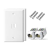 ZoeRax Ethernet Wall Plate Outlet, Single Gang