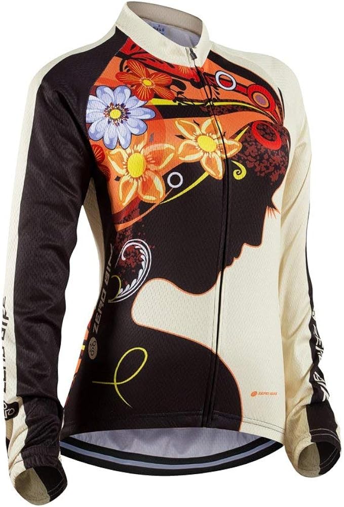 Women's Long Sleeve Breathable Cycling Jersey, QuickDry Biking Shirt