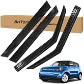 BriYorWay Vent Shades Rain Guards for Kia Soul 2014 2015 2016 2017 2018 2019 Accessories, for Kia Soul Window Deflectors Window Visors