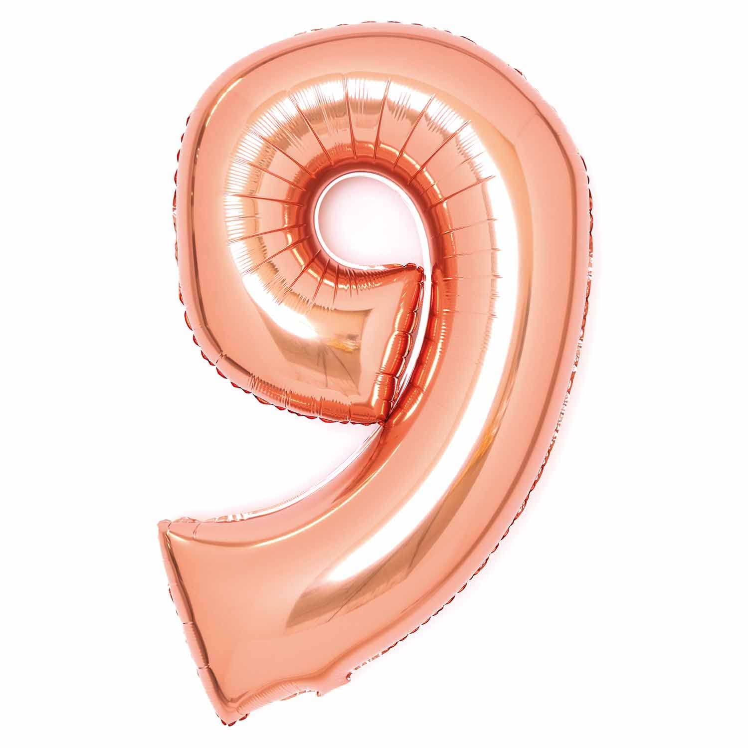 Amscan 9913092 - Rose Gold Number 9 Large Foil Balloon - 25" x 35"