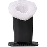 MoKo Eyeglasses Holder, Modern Velvet Plush Lined PU Leather Household Magnetic Holder Protective