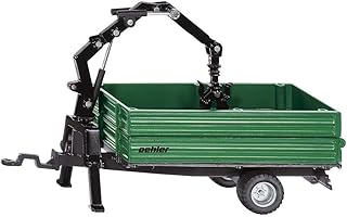 SIKU 2896, Oehler Kombiwagen, 1:32, Metall/Kunststoff, Grün, Inkl. aufgebautem Kran und 3 Aufsätzen