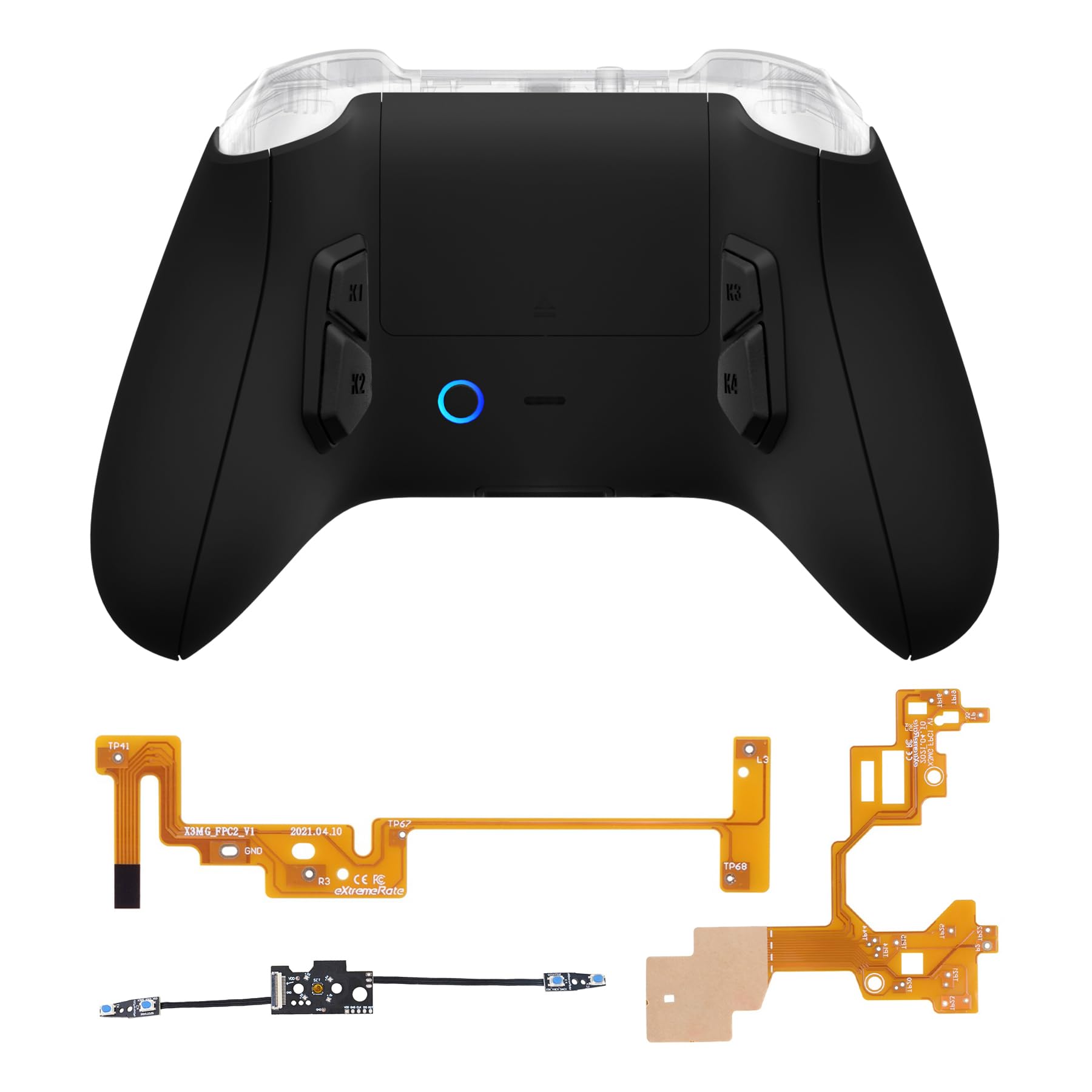 Photo 1 of eXtremeRate Victor X Remap Kit for Xbox Series X/S, 6 Profiles & Black Redesigned Back Shell & Side Rails & 4 Back Buttons for Xbox Core Wireless Controller - Controller NOT Included