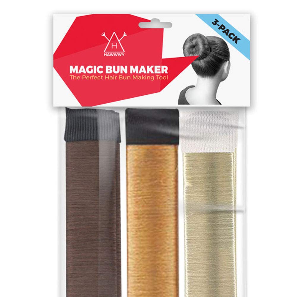 Galleon Hawwwy 3 Piece Hair Bun Maker Easy Snap And Roll Bun