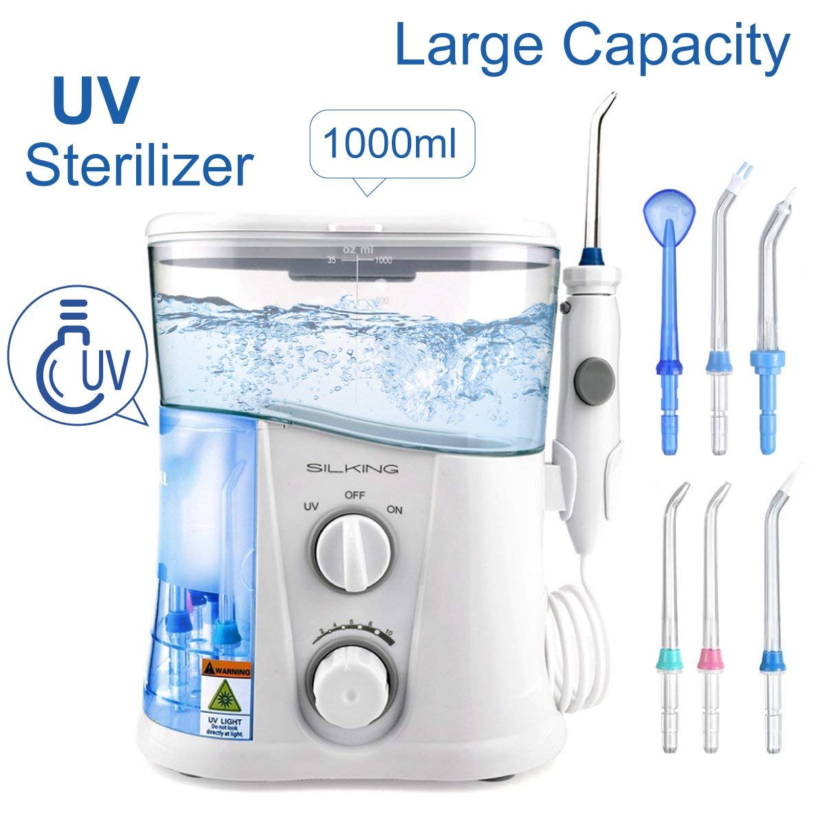 Buy Family Dental Water Flosser with UV Sanitizer, Professional Oral