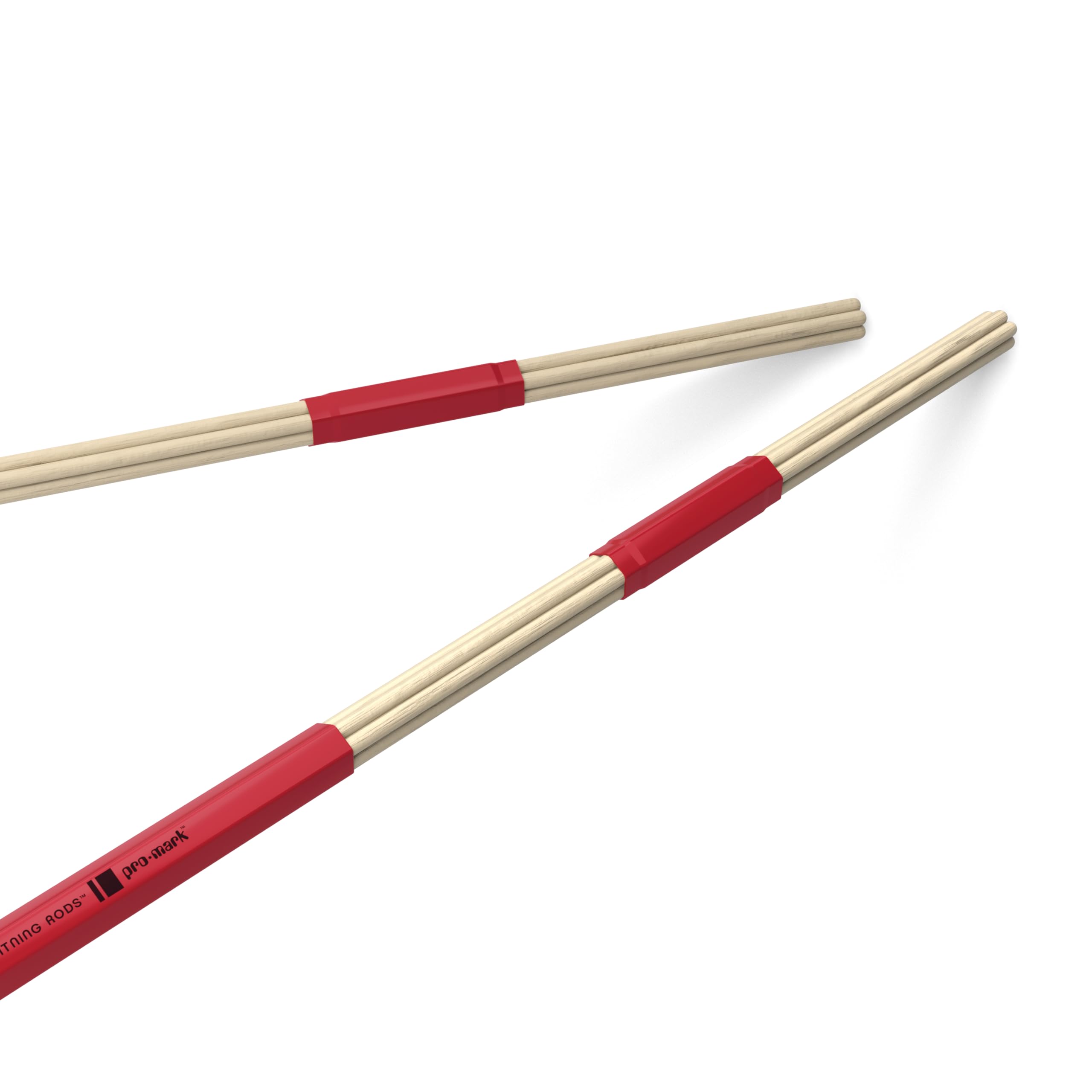 ProMark Lightning Rods Drum Sticks - L-Rods Dowel Drumsticks - Quiet, For Small Performances - 5B, .530" Diameter - 16" Length - 1 Pair