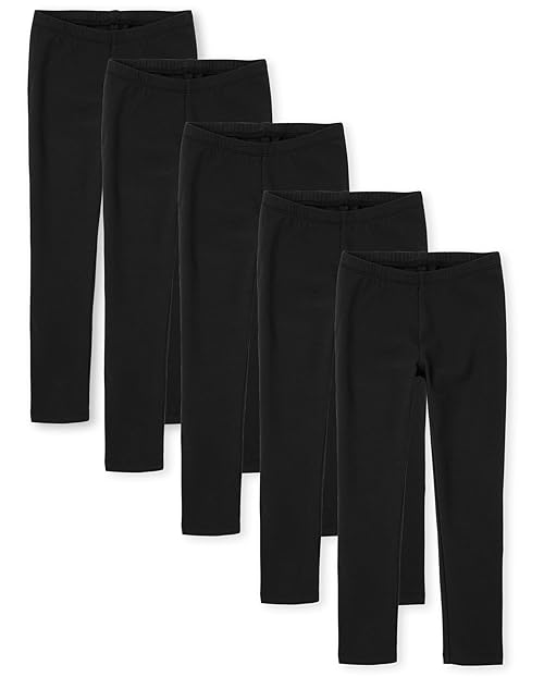 The Children's Place Girls Leggings,Black 5 Pack,XXL(16)