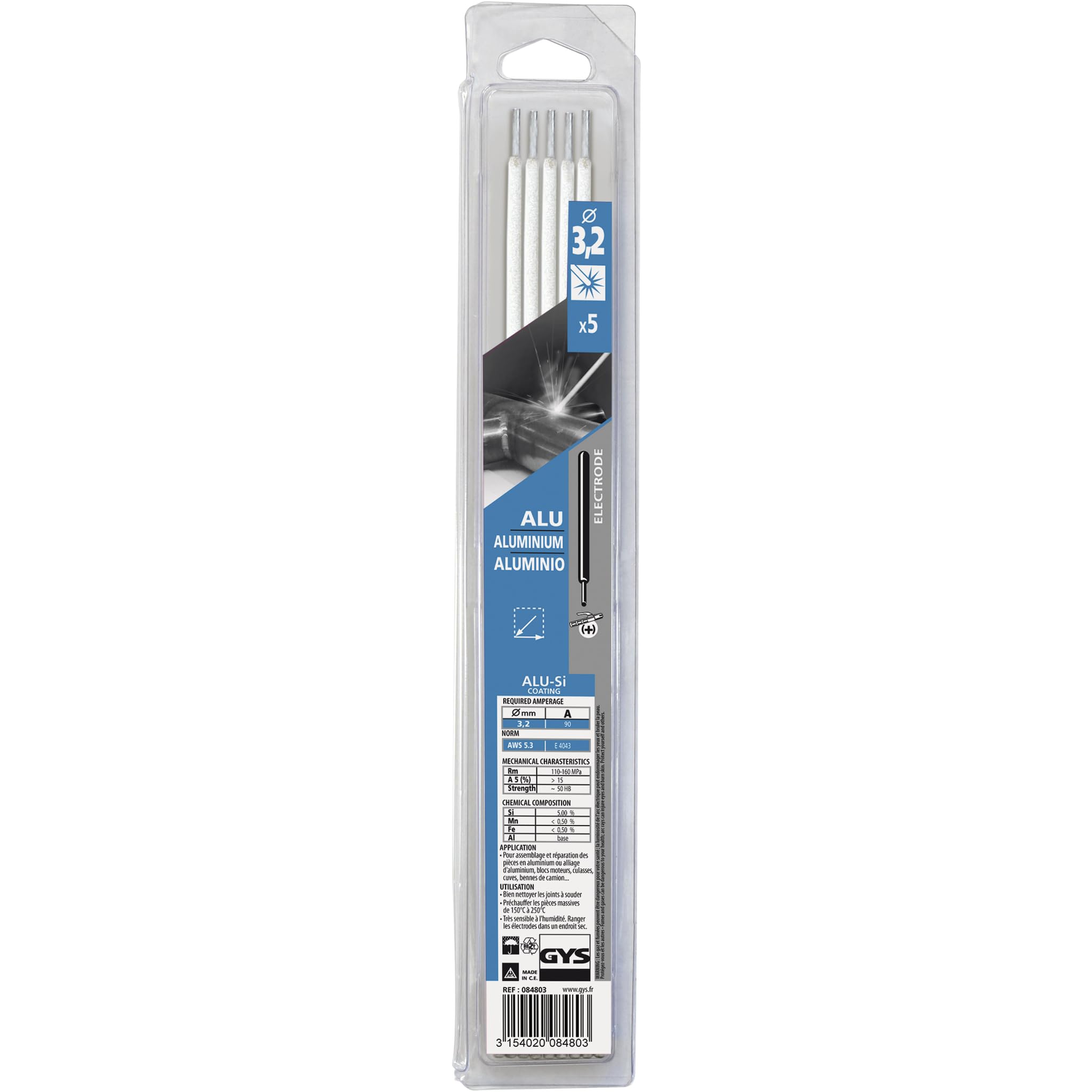 GYS - 084803 - GYS Aluminium Electrodes - Ø3.2 (5 Pack)
