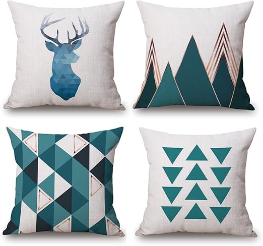 Amazon Com Dr Nature Geometric Designs Cotton Linen Decorative