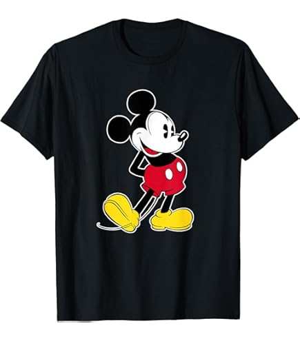 Amazon.com: Disney Winking Mickey Mouse Face Small Icon T-Shirt