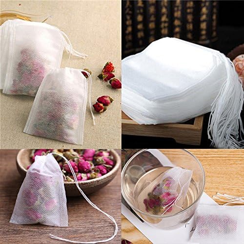 100pcs/lot Teabags 5.5 X 7cm Empty Scented Tea Bags With String Heal Seal Filter