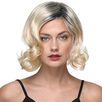Amazon Com Gotta Short Wavy Bob Wigs For Women Side Part Full