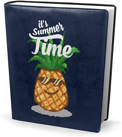 couverture de livre 22 9 x 27 9 cm motif ananas pixel art parfaitement extensible lavable pratique reutilisable antiderapant pour les etudiants amazon fr fournitures de bureau amazon