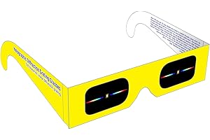 Rainbow Symphony Diffraction Grating Glasses, Linear, 500 Line/millimeters, Made in USA, Package of 100