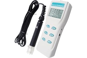 GAIN EXPRESS Dissolved Oxygen Meter, Dissolved Oxygen Tester with 11.48 ft Cable, DO meter with ATC/Temp/Manually Salt/99 Memory/Data Hold, Dissolved Oxygen Test Kit for Aquarium, Fish Tank(With IRDA Port)