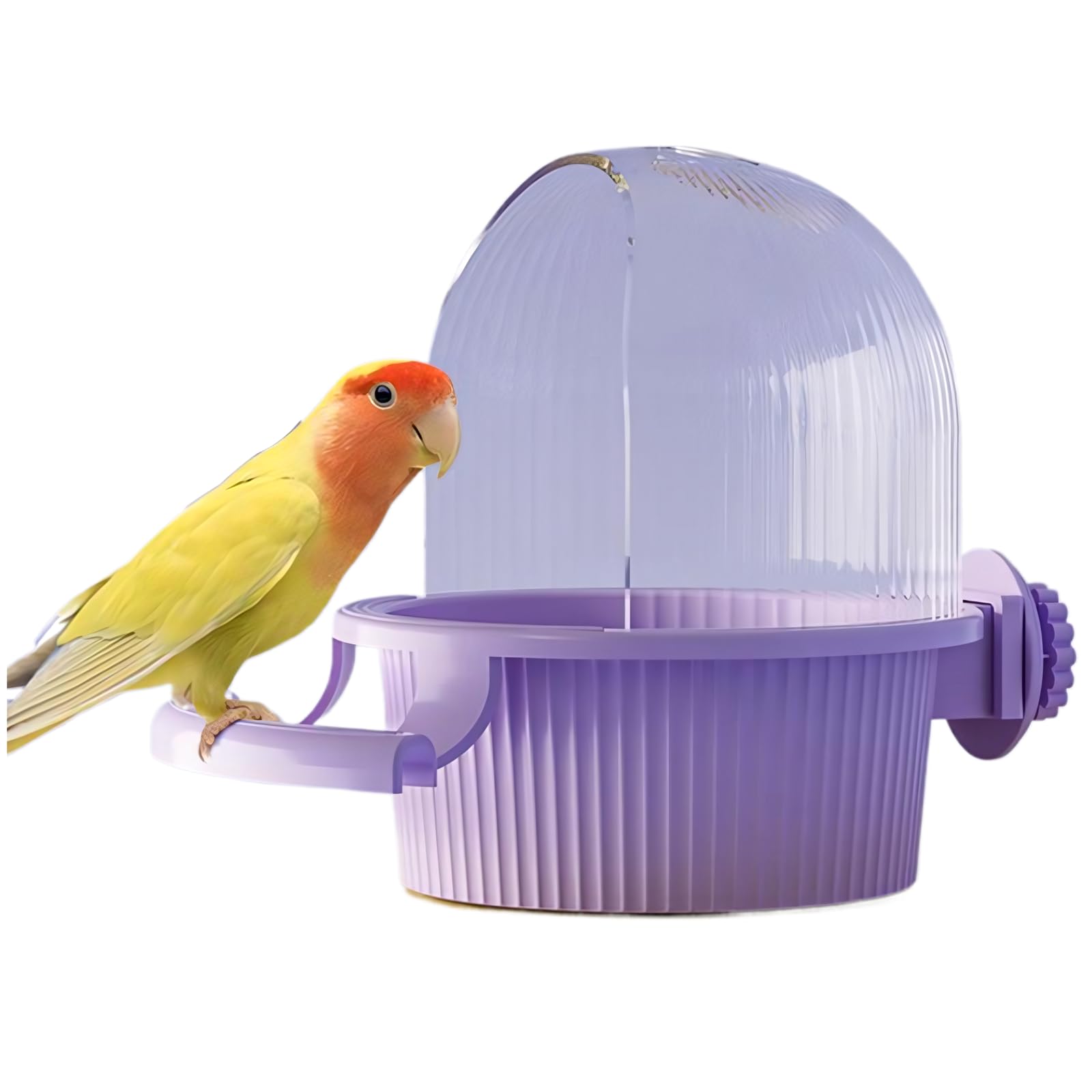 Photo 1 of Fanlahmtasy Bird Feeder for Cage – No Mess Feeder & Water Dispenser, Easy to Install and Clean, Semi-Enclosed Design Prevents Splashing
