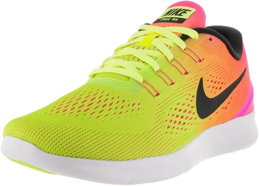 multi color running shoes