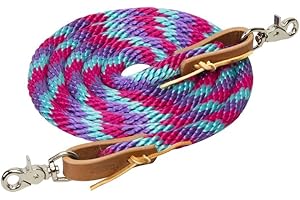 Weaver Leather Poly Roper Rein, 3/8-Inch x 8-Feet, Black