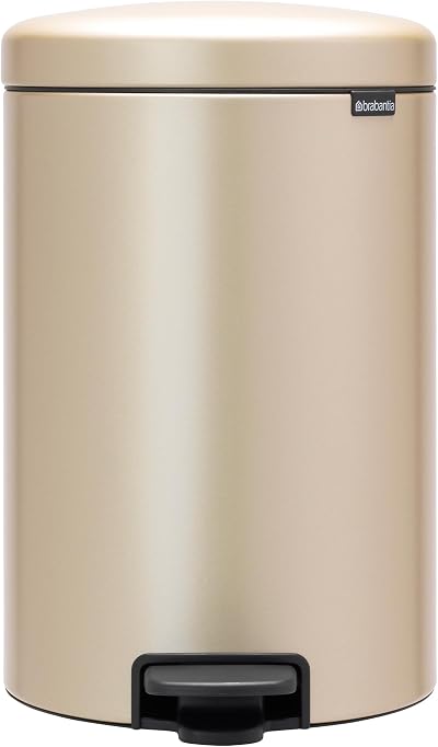 Brabantia NewIcon 20L Pedal Bin Metallic Gold Soft Closure Removable Inner