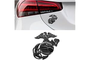 AICEL US Marine Corps Car Emblem, USMC Hawk Globe Military Anchor Badge Sticker, Universal Zinc Alloy Decorative 3D Logo Decal, Car Accessories Compatible with Truck Pickup Motorcycle