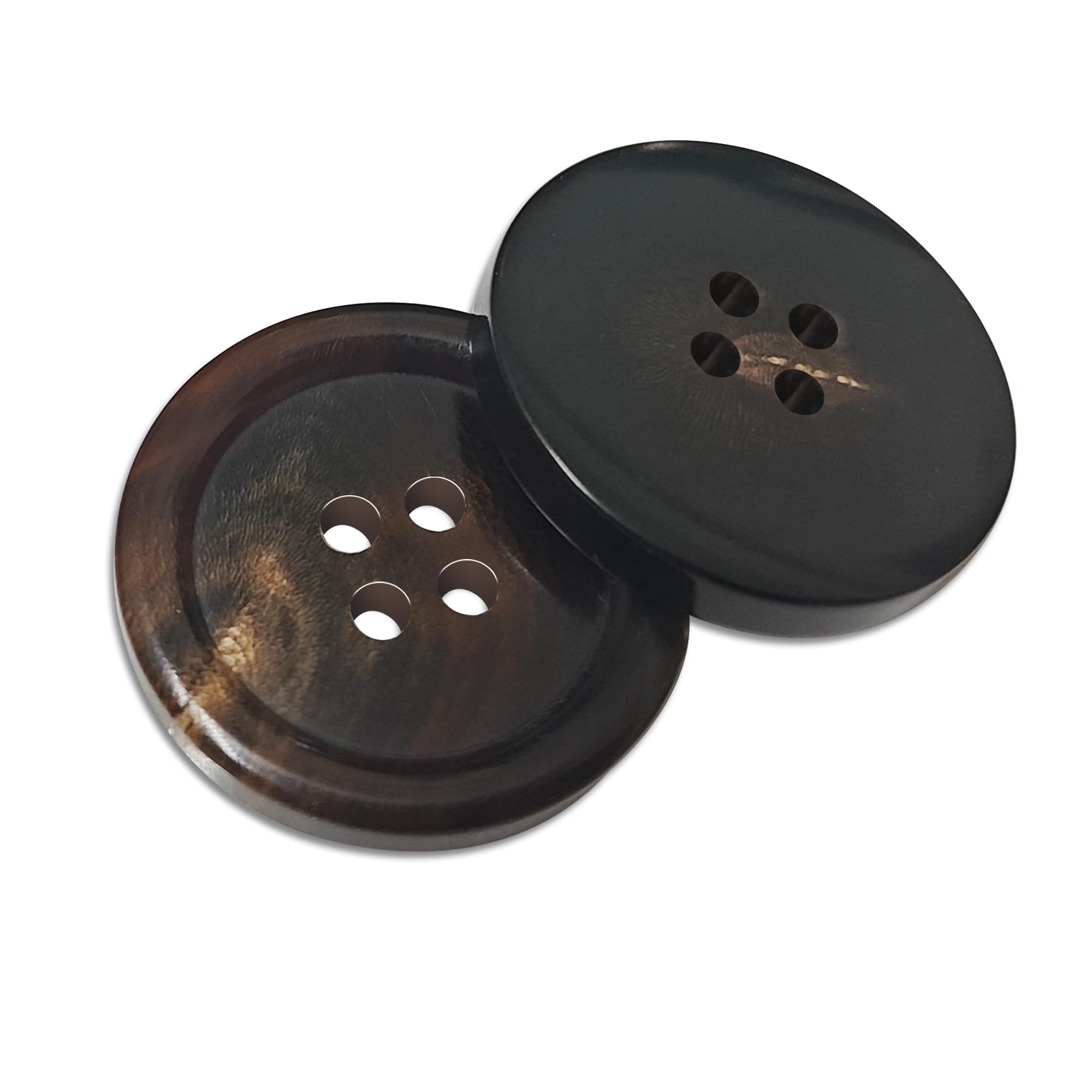 Photo 1 of 1 Inch Real Horn Buttons 10PCS Large Sewing Buttons for Coat, Blazer, Suit, Overcoat, Winter Coat, Jacket, Genuine Natural Brown Buffalo Horn Buttons for Men, Women (25mm, Brown)