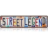 Vintage Street Legend Metal Tin Signs Street Signs Man Cave Bar Cafe Home Wall Decor 16 x 4 Inches