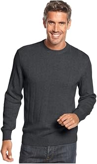 John Ashford Mens Solid Pullover 