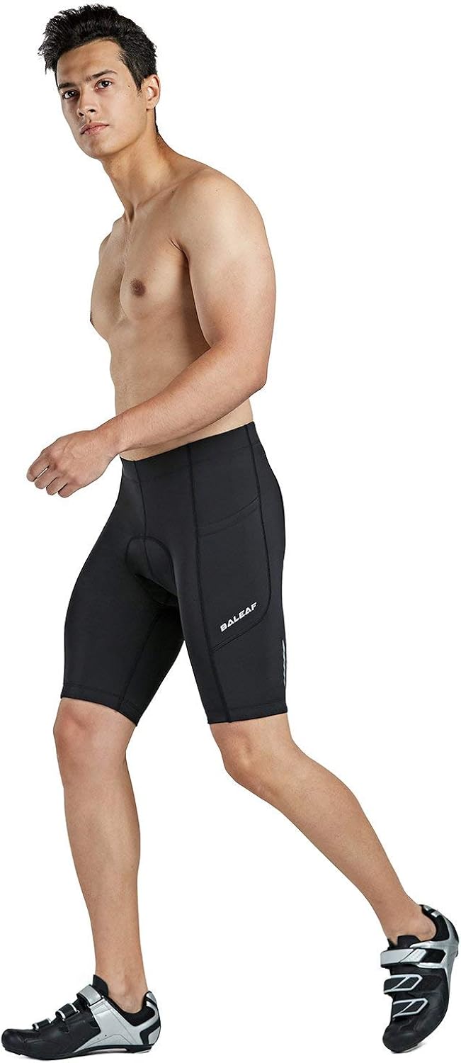 BALEAF Men's Cycling Shorts 3D Padded Bicycle Bike Quick-Dry Pants Tights UPF 50+: Clothing