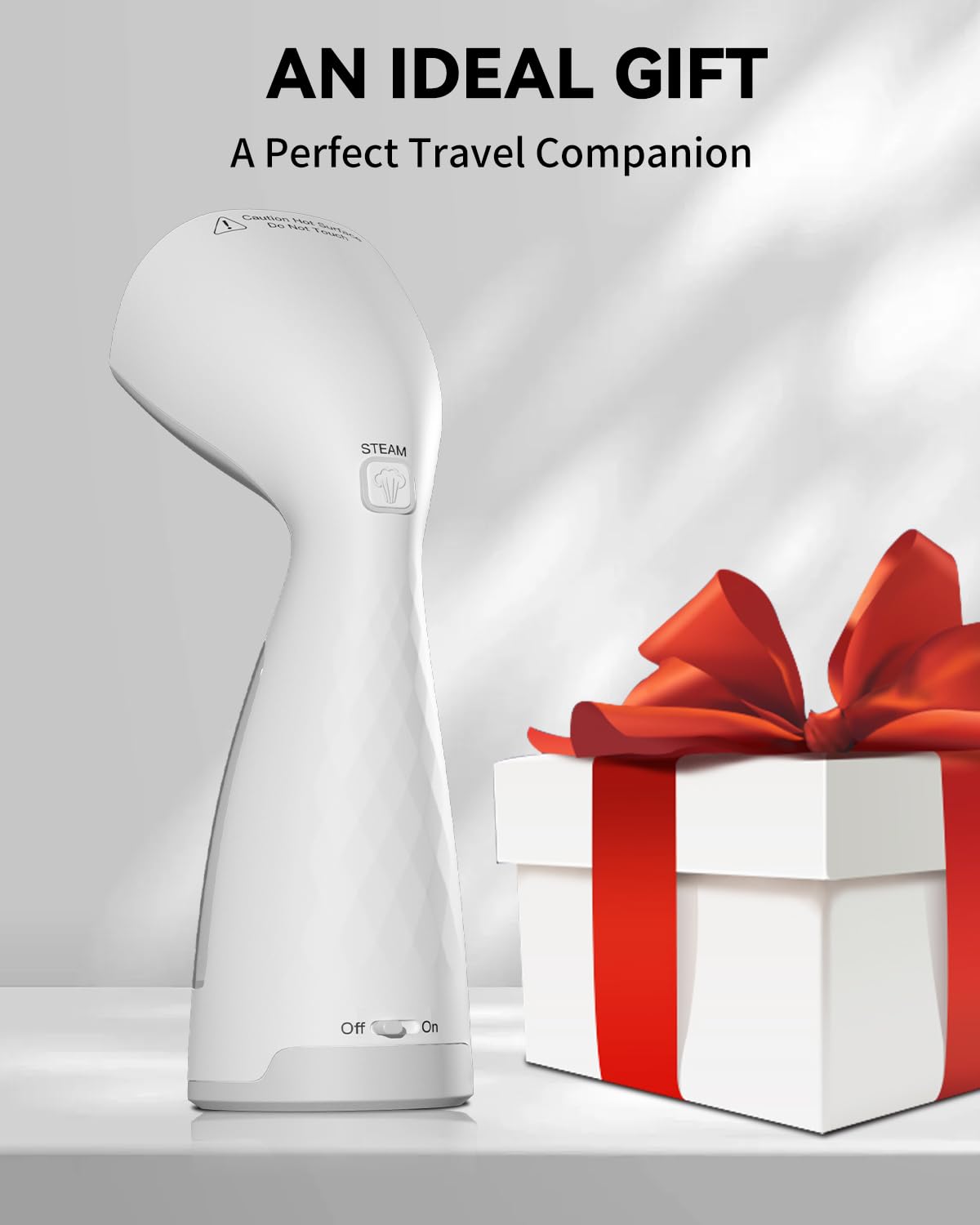 BHGOODS Steamer for Clothes Dual Voltage Travel Steamer 110V-220V for Worldwide Use, Clothes Steamer Handheld Steam Iron Travel Essentials, 1190W Quick Wrinkle Removal, Leakproof, White