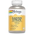 Solaray Calcium Citrate with Vitamin D3 1000mg - Bone Strength and Healthy Teeth Support - Gentle Digestion Formula - Lab Verified, 60-Day Guarantee - 30 Servings, 180 Capsules