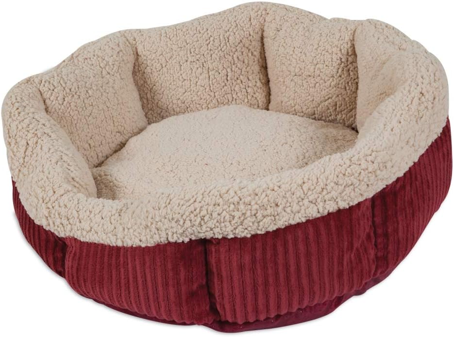 Aspen Pet Self-Warming Corduroy Pet Bed Several Shapes Assorted Colors : Pet Supplies