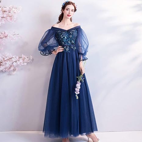 vestito da sposa blu