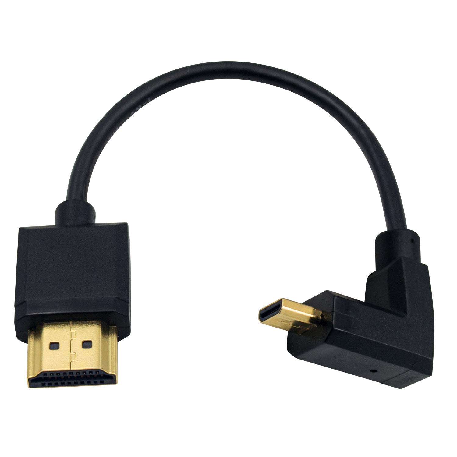 Duttek Micro HDMI to Standard HDMI Cable, Micro HDMI to HDMI adapter Cable, Extreme Thin Micro HDMI Male to HDMI Male Cable for 1080P, 4K, UltraHD, 3D, Ethernet (6 inch/ 15cm)