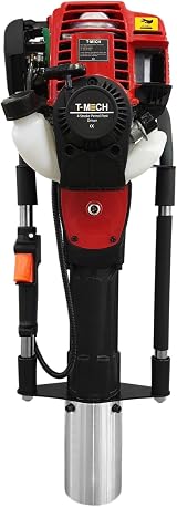 T-Mech 37.7cc Petrol Post Driver Ram 4-Stroke Fence Picket Jack Hammer w/ Case view 2