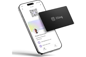 Blinq Digital Business Card - NFC Card - Instant Share via Tap - Compatible with iPhone & Android (Black)