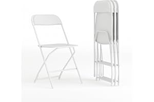 Flash Furniture Hercules Series Plastic Folding Chair - White - 4 Pack 650LB Weight Capacity Comfortable Event Chair-Lightweight Folding Chair
