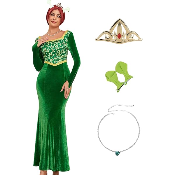 Amazon.com: Masfrida Princess Costume Dress Adult Classic Character Green  Dress Velvet Long Sleeve Halloween Outsuit (Dress-B, X-Small) : Clothing,  Shoes & Jewelry