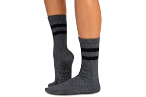 TAVI NOIR TAVI Kai Fashion Crew Grip Socks - Slipper Socks for Barre, Pilates, and Yoga - Pilates Socks with Grips for Women and Men