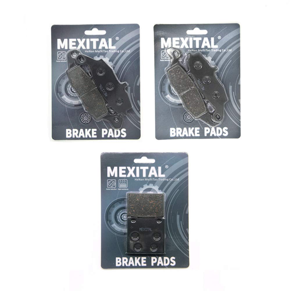 MEXITAL One Set Motorbike Brake Pads Front and Rear for GSX 750 W/X/Y (98-03)/GSX 600 F/GSX 750 F Katana (98-06)/GSF 600 Naked Bandit/Faired Bandit (00-04)/SV 400 SV 650 X/Y/K (99-02) MXB229-231-63