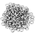 RuiLing 100pcs 4mm Silver Metal Eyelets Round Inner Hole Grommets DIY Rivet Leathercraft Accessories Air-Hole for Shoes Belt 