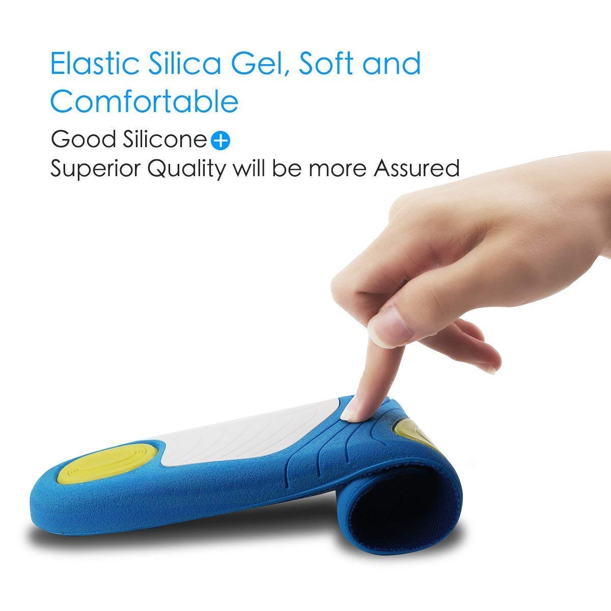 HLYOON PU Arch Support Sports Insoles/Inserts-Shock Absorption and Cushioning, Unisex, Size 7-10, 1 pair