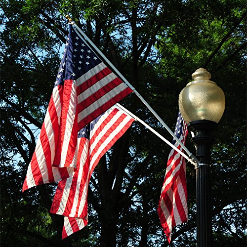 A one 6ft tangle free spinning flag pole deluxe aluminum american us
