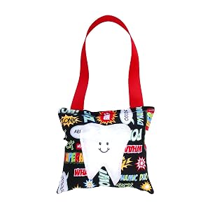 Boy's Tooth Fairy Pillow in Super Hero Comic Book Print Cotton