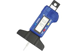 Tire Tread Depth Gauge, with Large LCD Screen of 0-1 Inch mm/inch Conversion, for Cars Trucks and SUV, Blue